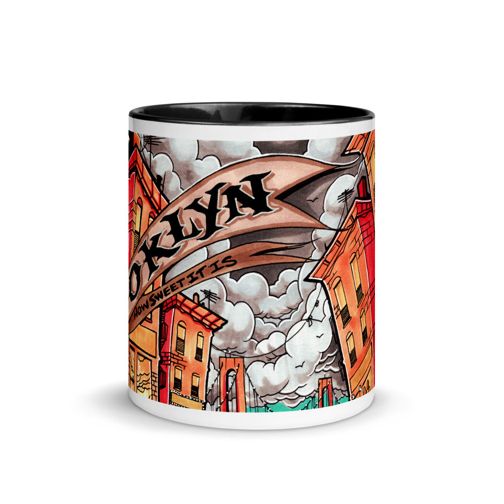 BROOKLYN HOW SWEET IT IS Mug with Color Inside Pigtown Atelier