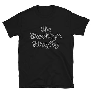 Open image in slideshow, BKLYN FIREFLY Chain Stitch Script T-Shirt
